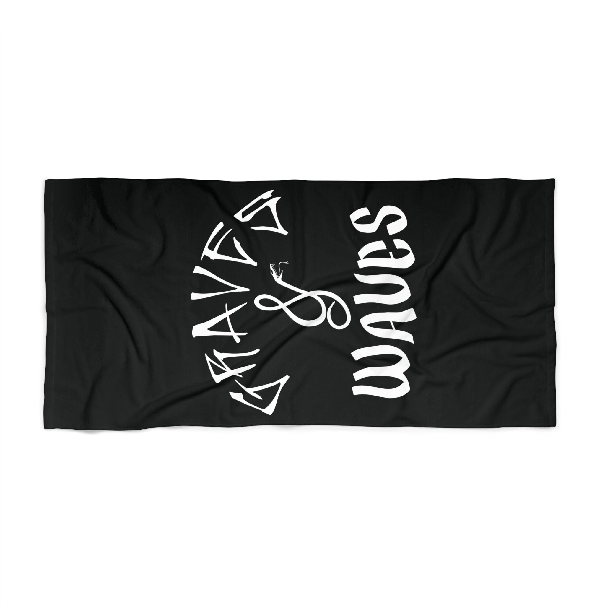 Black Cotton-Poly Beach Towel – Graves & Waves