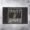 Graves & Waves Double-Sided Black Flag