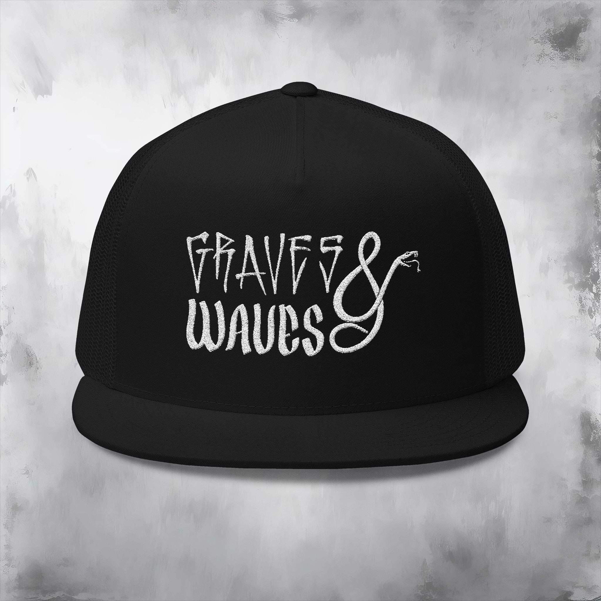 Graves & Waves Mesh Snapback Trucker Hat